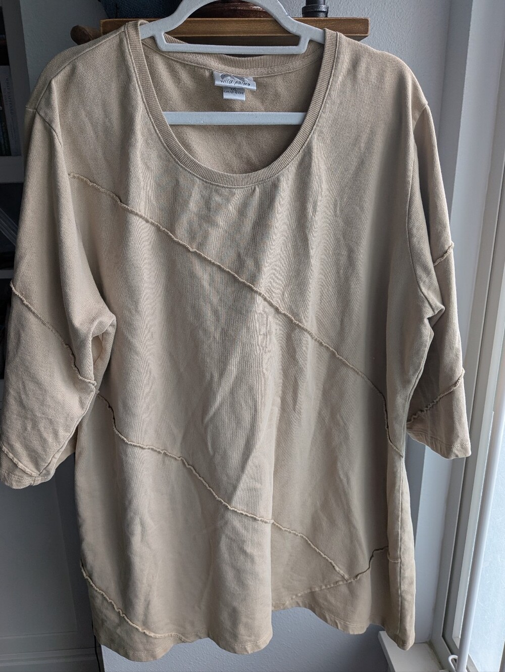 Wild Palms 100% Cotton Raw Seam Asymmetrical